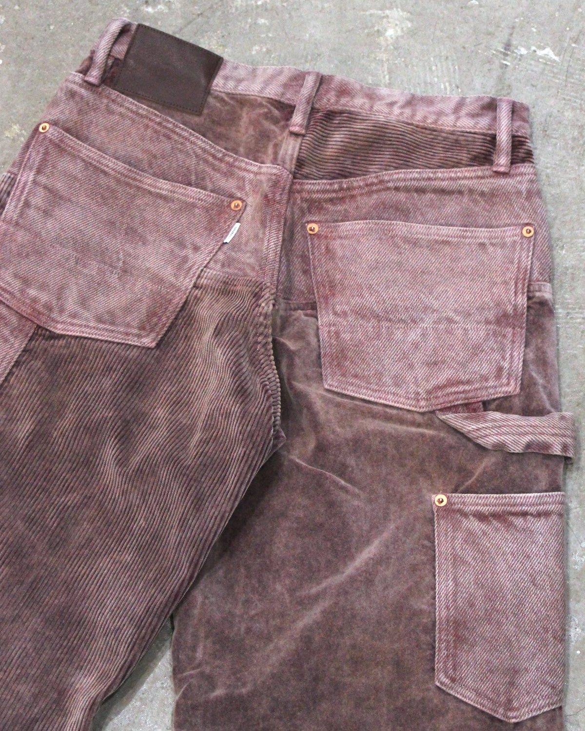 SUGARHILL / UNEVEN DYED DOUBLE KNEE PANTS