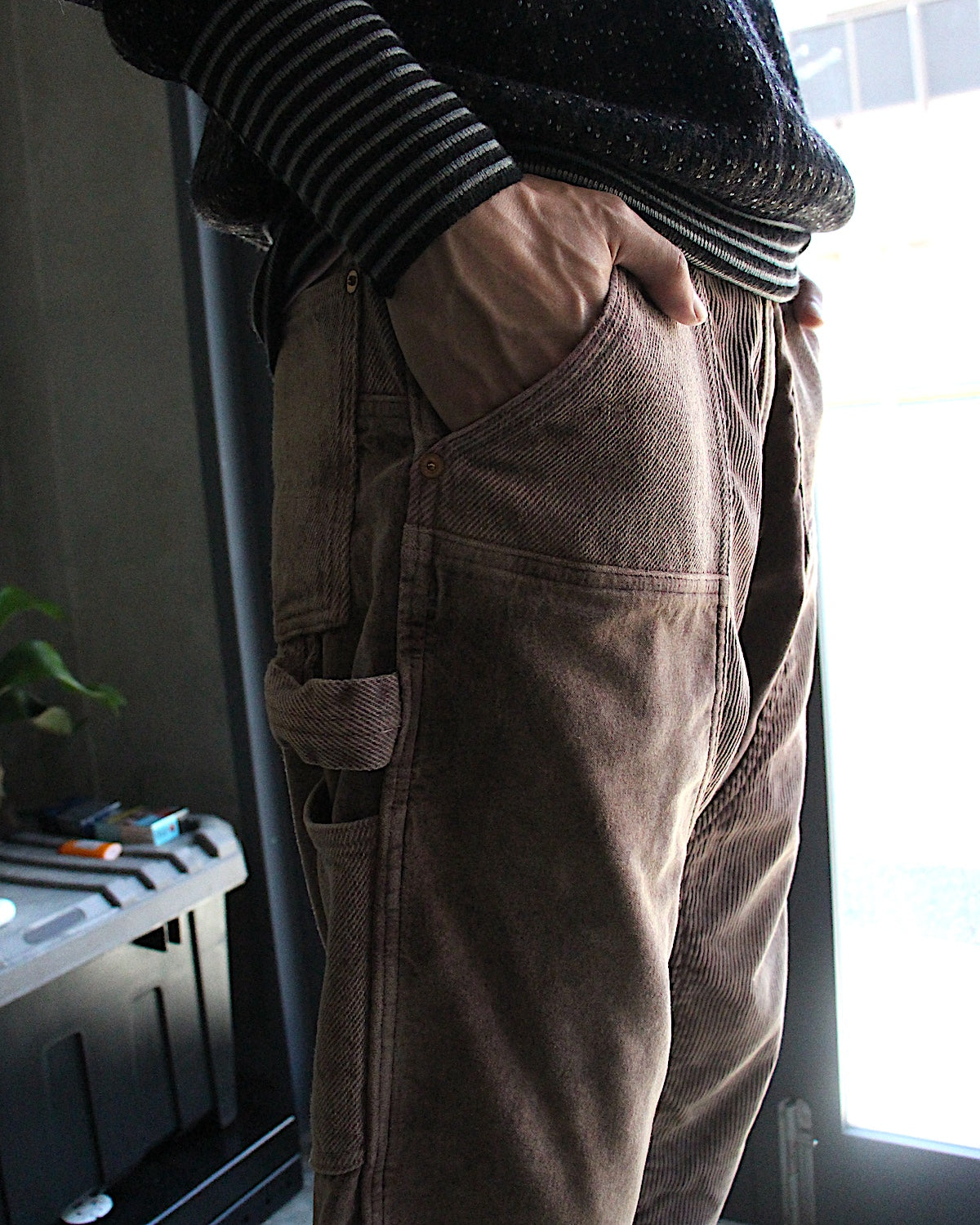 SUGARHILL / UNEVEN DYED DOUBLE KNEE PANTS