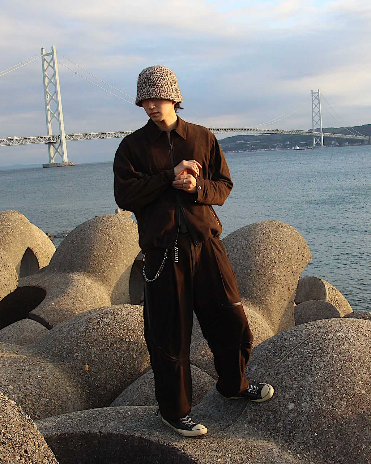 PASTOR NOVA / DIAGONAL SUEDE PANTS Ⅲ