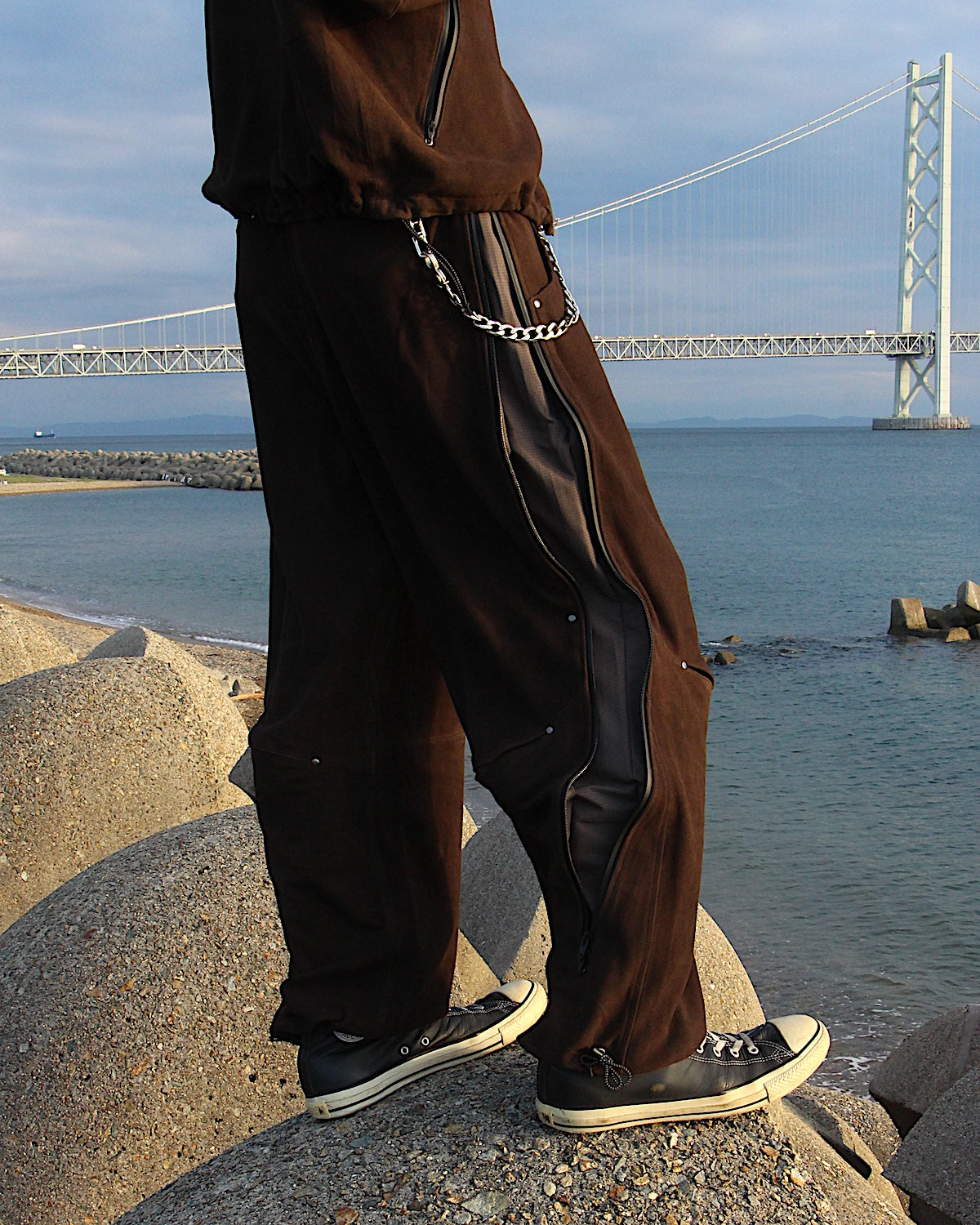 PASTOR NOVA / DIAGONAL SUEDE PANTS Ⅲ