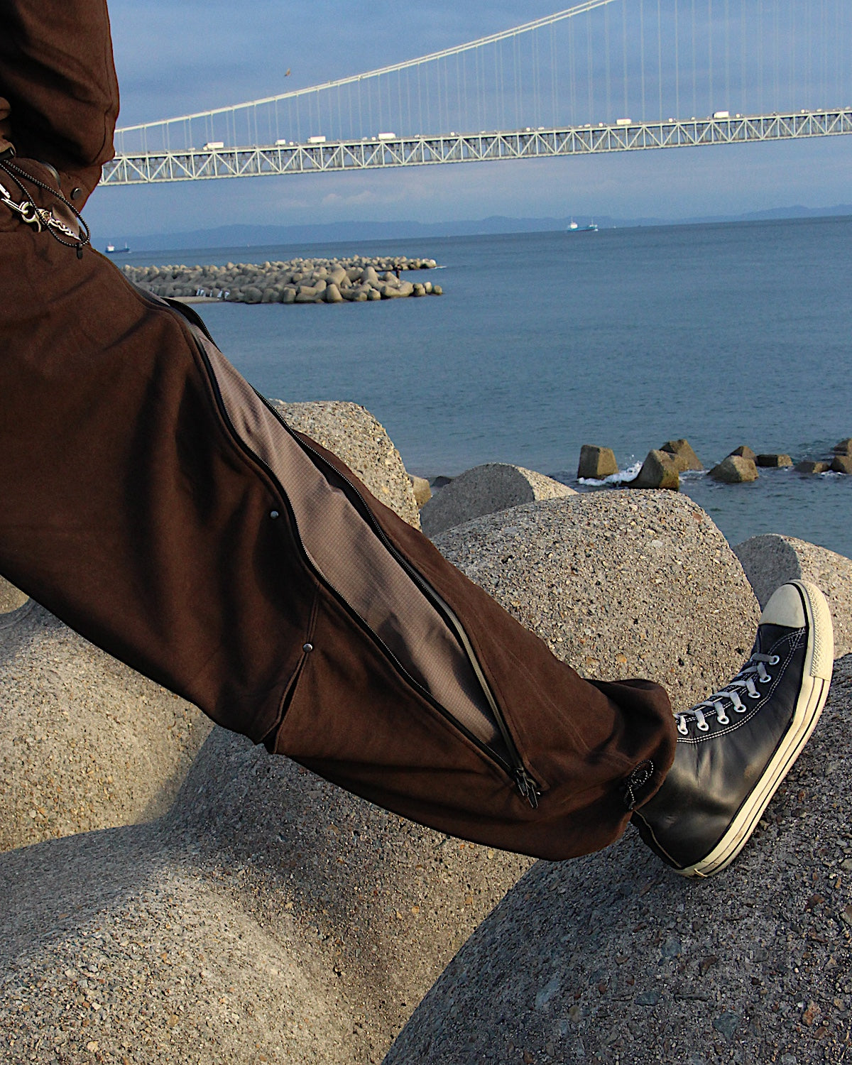 PASTOR NOVA / DIAGONAL SUEDE PANTS Ⅲ