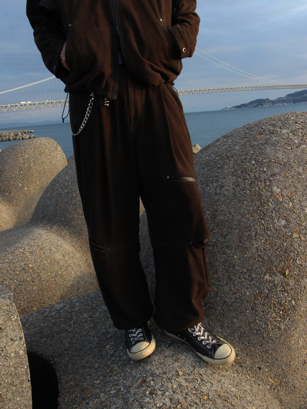 PASTOR NOVA / DIAGONAL SUEDE PANTS Ⅲ