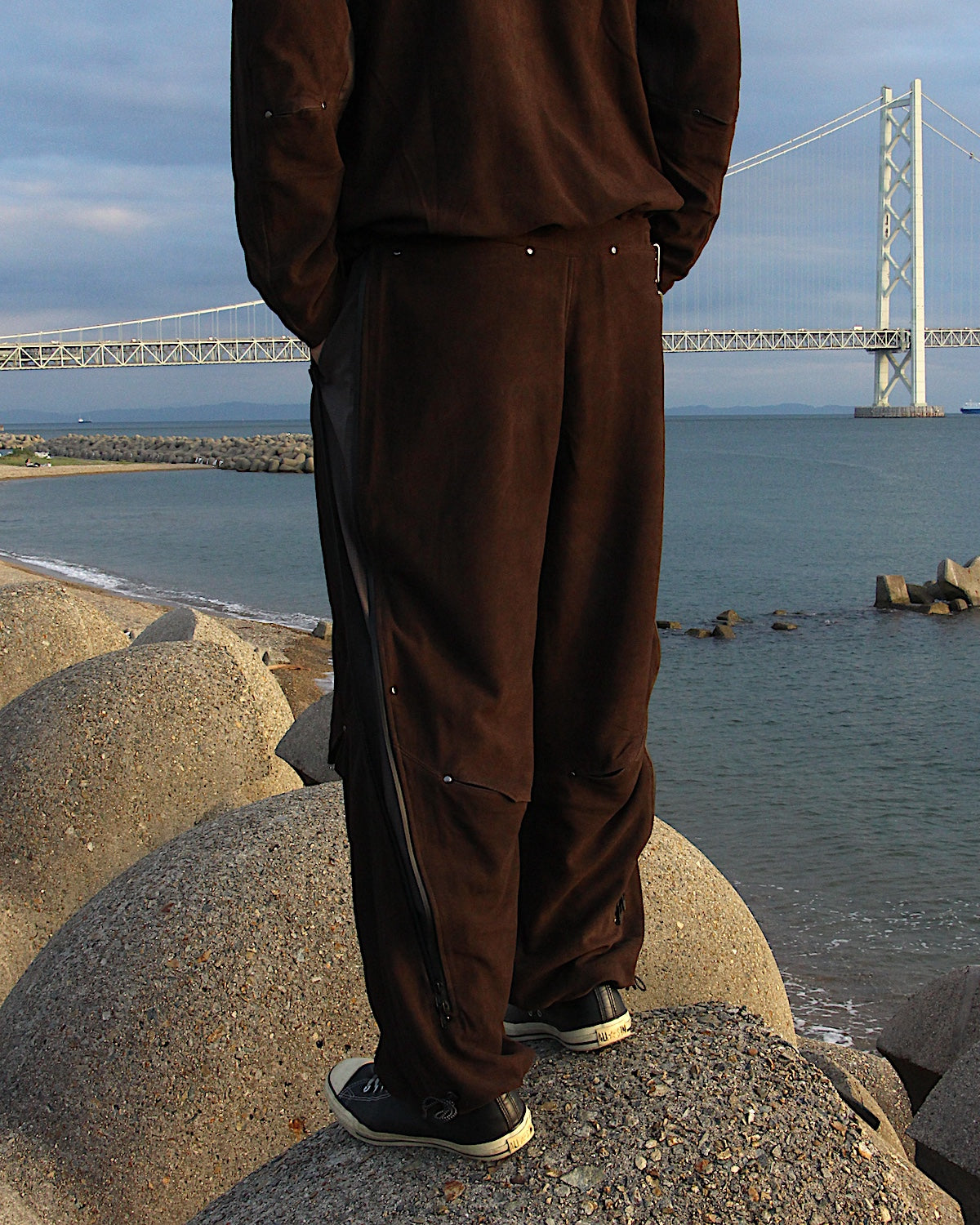 PASTOR NOVA / DIAGONAL SUEDE PANTS Ⅲ